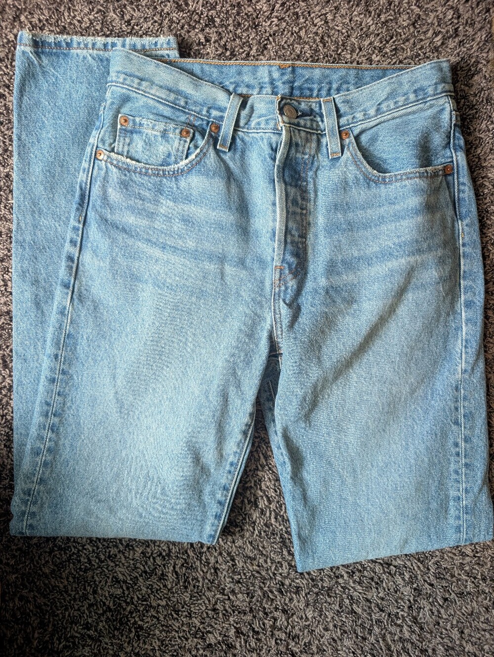 501 Levi's Light Wash Straight Leg Men's Jeans